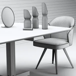 Minotti catlin dining table leslie dining chairs