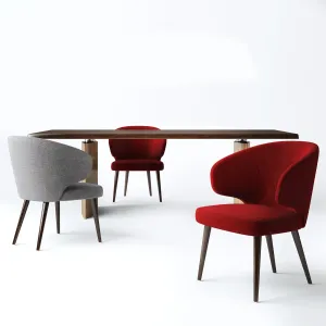 Minotti chair aston table morgan