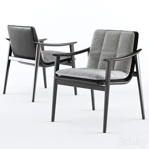Minotti linha table fynn saddle hide chair