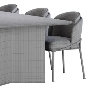 Minotti lou dining table chair fil noir