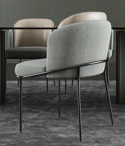 Minotti lou dining table fil noir dining chair 2