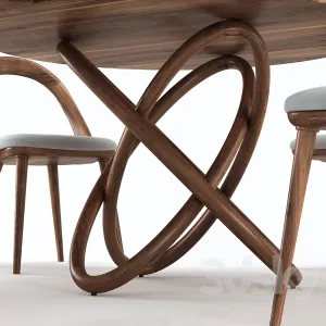 Norhor bergen round table walnut chair