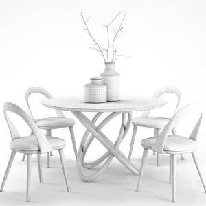 Norhor bergen round table walnut chair