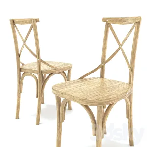 Odger table teak cross back dining chair