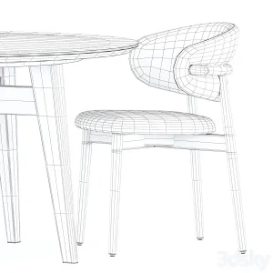 Oleandro chair abrey table by calligaris