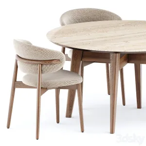 Oleandro chair abrey table by calligaris