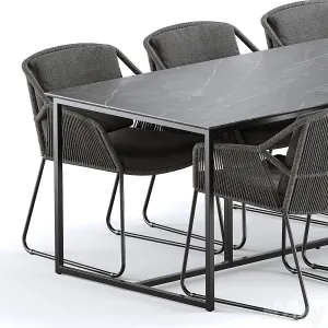Outdoor garden woven dining