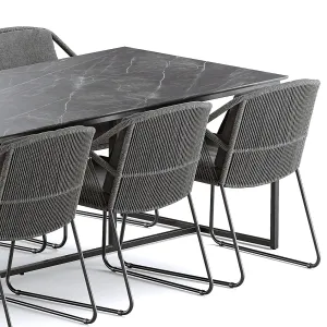 Outdoor garden woven dining