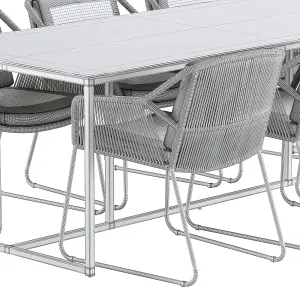 Outdoor garden woven dining