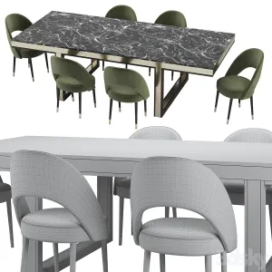 Pearl table armor chairs by laskasas