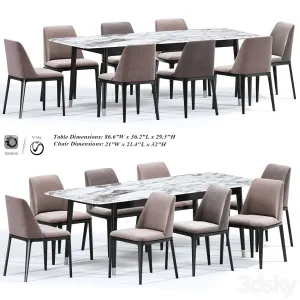 Poliform grace dining chair table