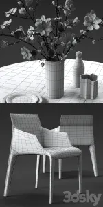 Poliform seattle armchair kensington table