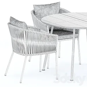 Porto dining chair by burkedecor agave table by ethimo