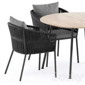 Porto dining chair by burkedecor agave table by ethimo