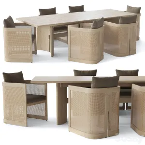 Rh trieste teak rectangular dining table