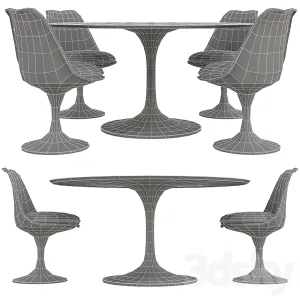 Saarinen tulip table chairs