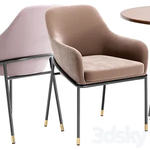 Sandra dining chair raymond table