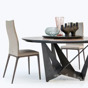 Sattelan italia skorpio round table arcadia chair