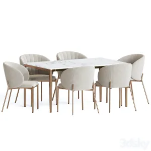Shell chair canto table dining
