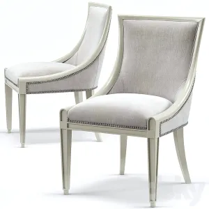 Stockton ivory lacquered dining chair