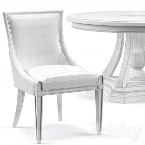 Stockton ivory lacquered dining chair
