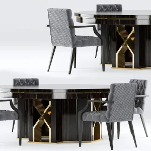 Table chairs vittoria frigerio