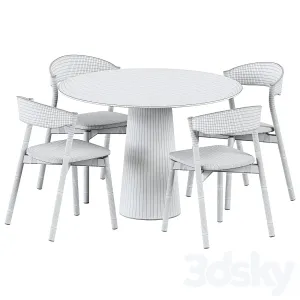 Table pov by ton wooen chair tube by miniforms