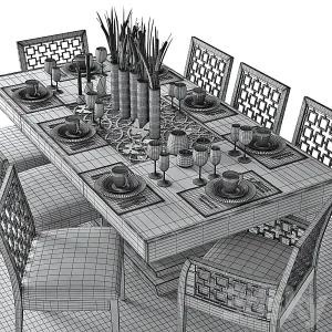 Table with chairs mobi dining rooms morokko