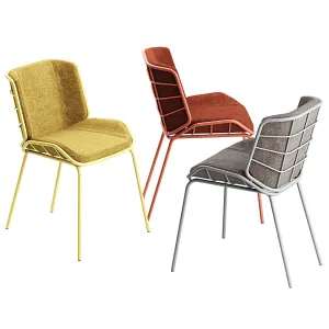 Traba skin met red chair table giacomo cattani