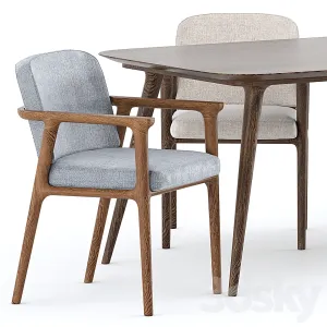 Zio dining table zio dining chair by moooi