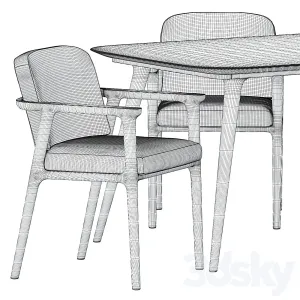 Zio dining table zio dining chair by moooi