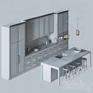 Black white kitchen
