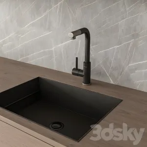 Kitchen modern black wood
