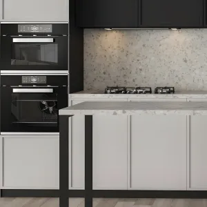 Kitchen modern cream black