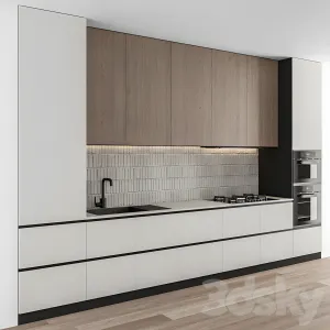 Kitchen modern white wood