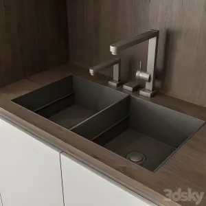 Kitchen modern white wood cabinets
