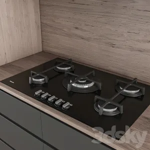 Kitchen modern wood black
