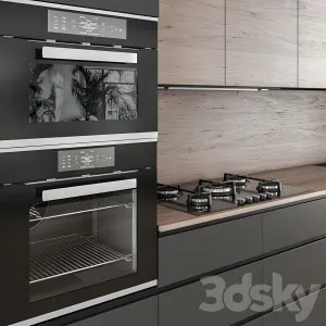 Kitchen modern wood black