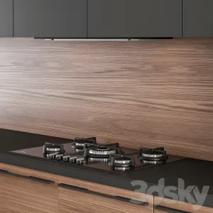 Kitchen modern wooden black