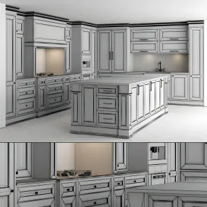Kitchen neoclassic white