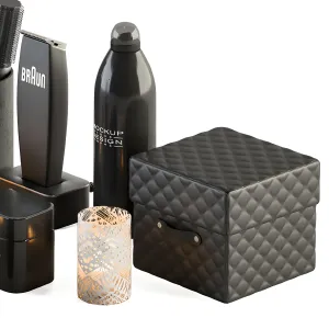 Bathroom accessory with dried plants set