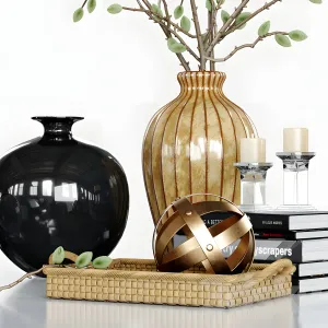 Decor with green almonds