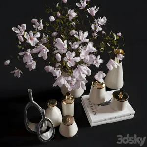Decoration magnolia vases