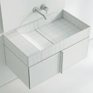 Inbani paral vanity unit set