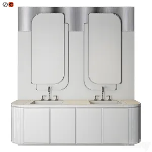 Luxury marble wood bathroom