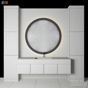 Marble red bathroom