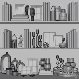 Decorative white gold books