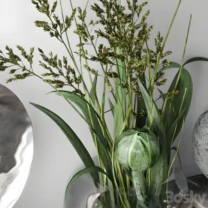 Decorative with ceramic bouquet