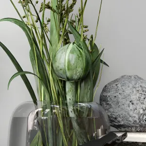 Decorative with ceramic bouquet