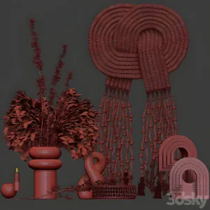 Decorative with macrame